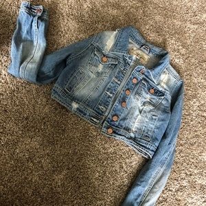 YMI Jeans Crop denim jacket. Size L.  Worn 2x